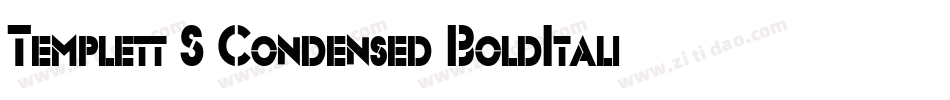Templett S Condensed BoldItalic字体转换